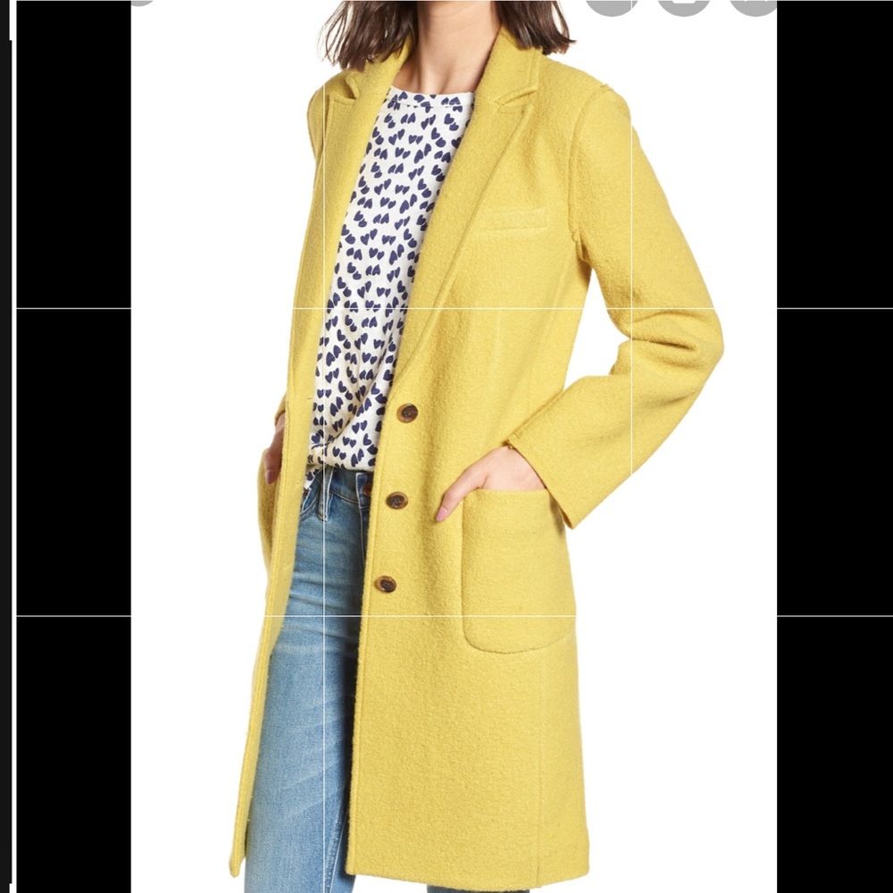 Jcrew boiled wool topcoat- sz 2